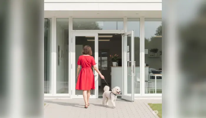 Entrando em uma clinica veterinária