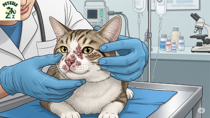 Gato com esporotricose