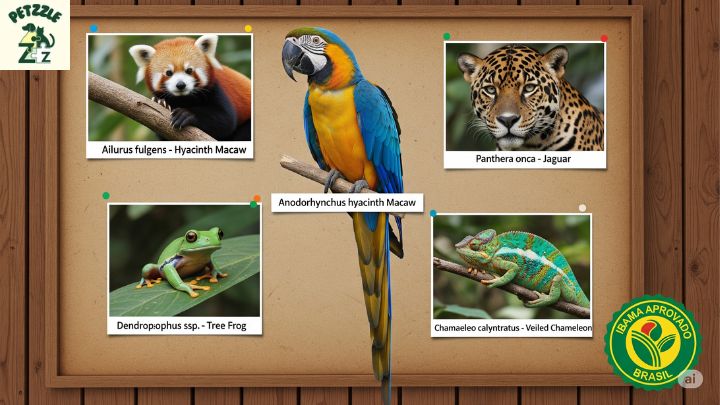 Lista mostrando diferentes animais exoticos em destaque 1