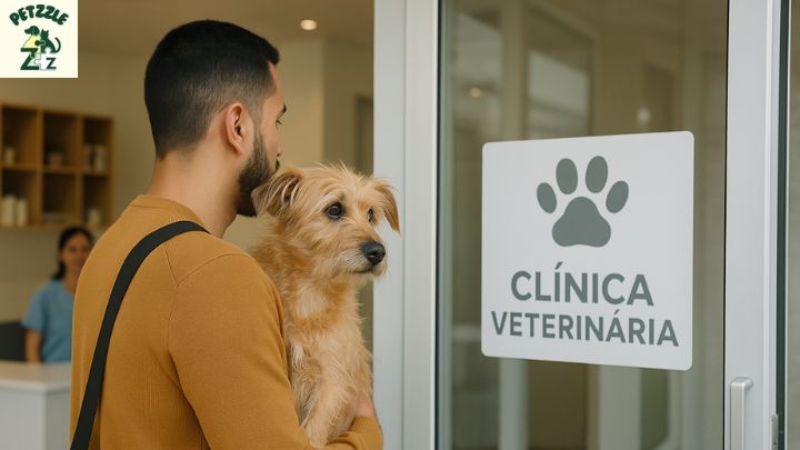 Um tutor levando o pet para vacinar